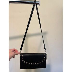 Black Studded Crossbody Purse